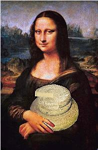 Mona Lisa with cheese